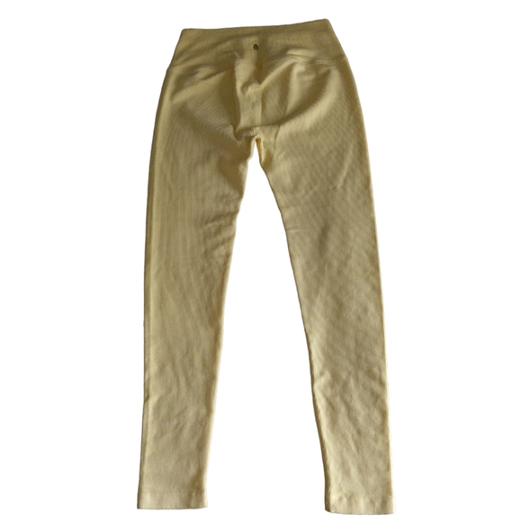 Spiritual Gangster M/L Ribbed Pastel Yellow Leggings - Picture 4 of 16